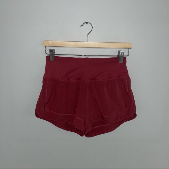 Champion Running Shorts Women's Size Small Brick Red 2.5" Inseam Stretch Knit - Picture 2 of 9